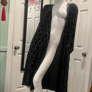 LuLaRoe Black Sequin Cardigan